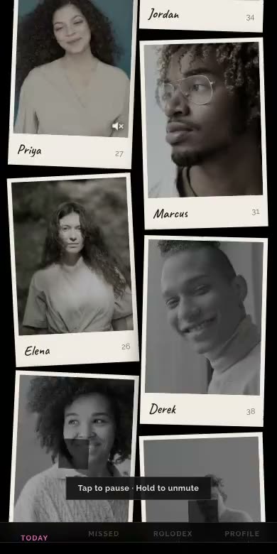 The pagarii Discover feed — member polaroids